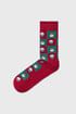5PACK Κάλτσες JACK AND JONES Santa ψηλές 5p12246290_pon_05 - κόκκινο-με-πράσινο