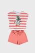 Комплект от тениска и шорти за момичета Mayoral Summer Vibes 6278Nectarin_set_02