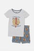 Jungen-Pyjama Faultier kurz 7340424_38_pyz_01