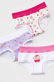 3PACK meisjesslips Apple katoen