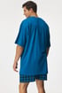 Pyjama Timeless kort 79156P_pyz_03 - blauw