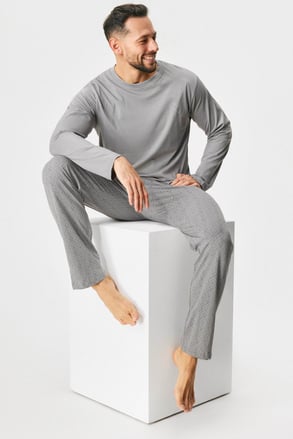 Bavlněné pyžamo Leon dlouhé