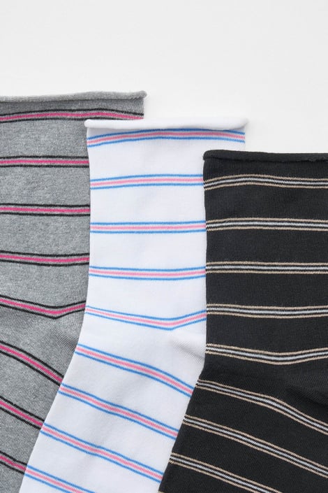 3PACK Visoke ženske nogavice Stripes