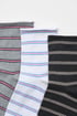 3PACK damessokken Stripes hoog 7ca5682f-bed5-49ce-2325-389ffb3b5400