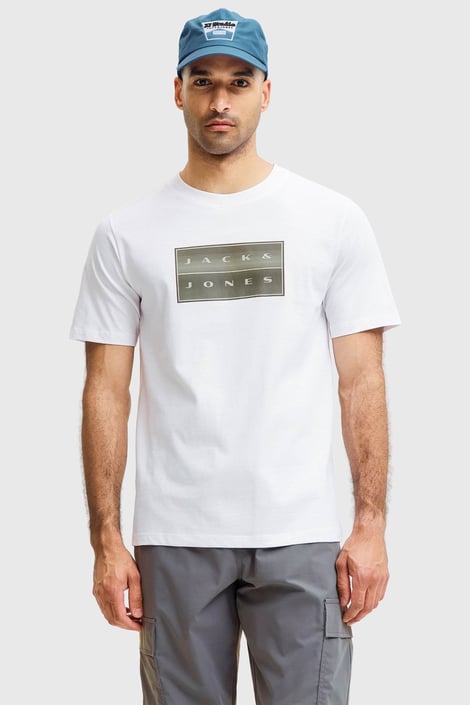 Ανδρικό βαμβακερό μπλουζάκι JACK AND JONES JCOFusion με κοντά μανίκια