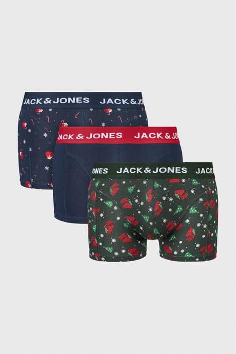 3PACK Bavlněné boxerky JACK AND JONES JACXmas vícebarevná