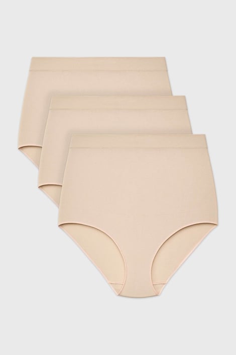 3er-PACK Klassische Slips Flexi mit hohem Bund nahtlos