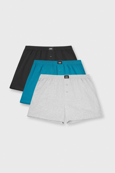 3er-PACK Baumwoll-Pants MEN-A Jacob Schwarz-dunkelgrau