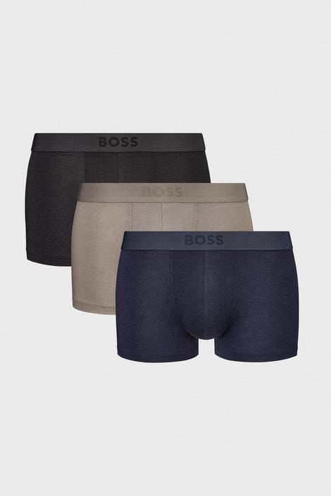 3PACK Bokserice HUGO BOSS Heather bež-crna-tamnoplava