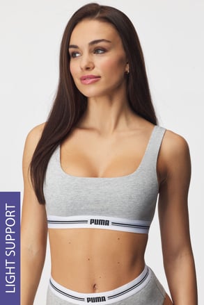 Sportovní podprsenka Puma Scoop Grey