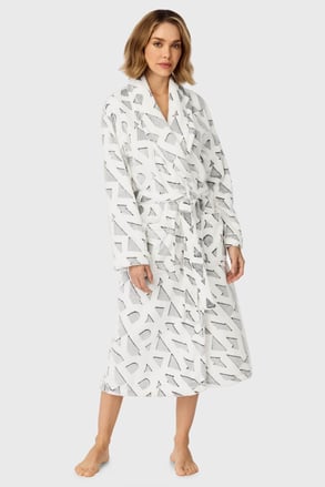 Ciepły damski szlafrok DKNY Signature Robe II długi