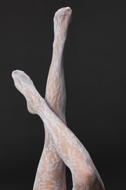 Mrežaste hlačne nogavice Florale