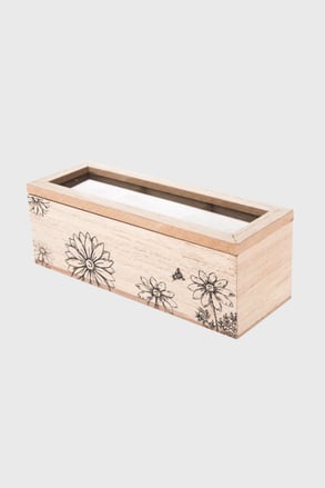 Drvena kutija za čaj Flower