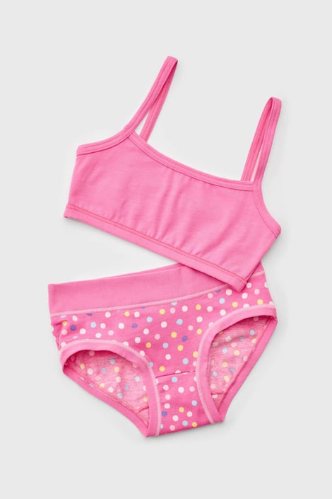 SZETT Polka Dots lányka melltartó és bugyi