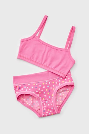 SZETT Polka Dots lányka melltartó és bugyi