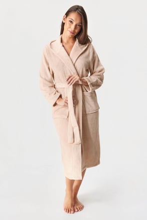 Halat călduros Moreno lung cu glugă