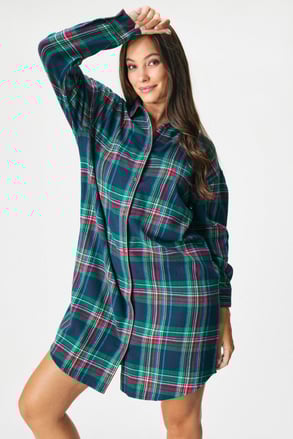 Flanelová nočná košeľa Festive lights