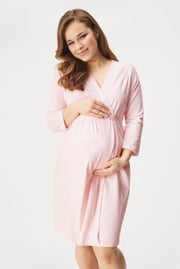 Těhotenský bavlněný župan Dots krátký