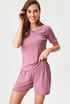 Дамска памучна пижама Pointelle къса ATXPER002_pyz_14