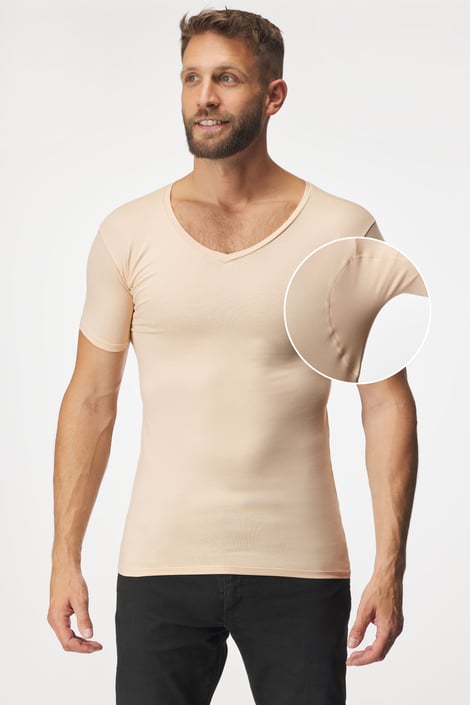Niewidoczny T-shirt pod koszulę MEN-A z panelami przeciwpotnymi