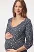 Těhotenská bavlněná noční košile Antilia krátká Antilia_kos_12 - šedá