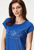 Kratka bombažna spalna srajca Arly Arly41297_kos_03 - modra