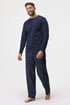 MEN-A Brett pamut pizsama, hosszú B001LM_pyz_01 - kék