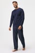 Baumwollpyjama MEN-A Brett lang B001LM_pyz_01 - blau