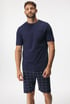 Pijama din bumbac MEN-A Case scurtă B001SM_pyz_01 - albastru