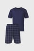 Katoenen pyjama MEN-A Case kort B001SM_pyz_06 - blauw