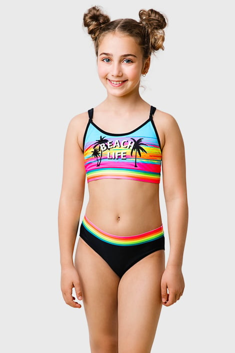 Dvodijelni kupaći kostim za djevojčice Beach life - višebojna | Astratex.hr