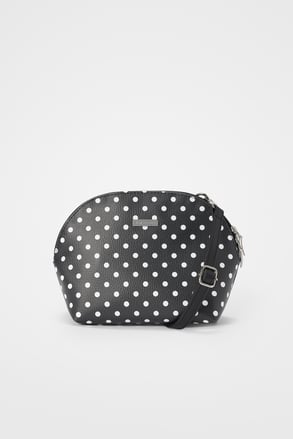 Dara bags Bell Middle BW Dots crossbody női táska