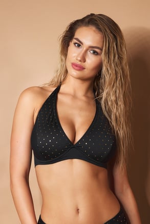 Bikini-Oberteil Borneo Glitter Black