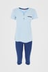 Bavlněné pyžamo Azzurro krátké DDF11E301_pyz_01