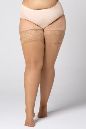 Samostojeće čarape Plus Size Divine 30 DEN