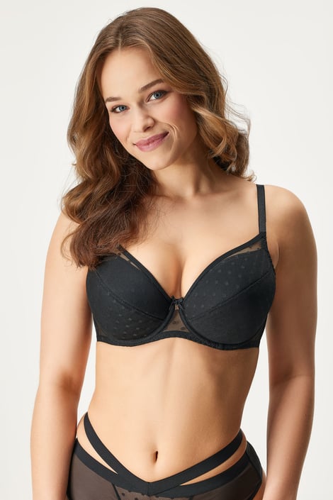 Podprsenka Dotssy Black Push-Up s vyberateľnými vypchávkami Podprsenka Dotssy Black Push-Up s vyberateľnými vypchávkami