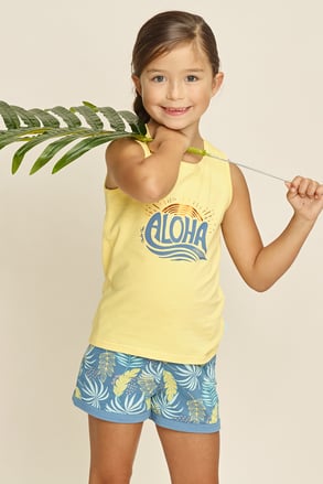 Mädchen Schlafanzug Aloha Palms