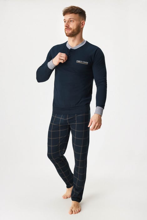 Herren-Baumwollpyjama Alex mit langem Bein