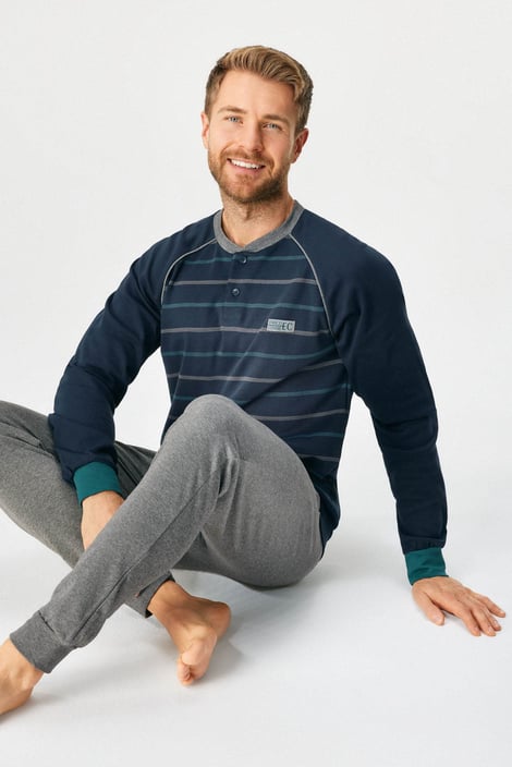 Памучна пижама Dean дълга