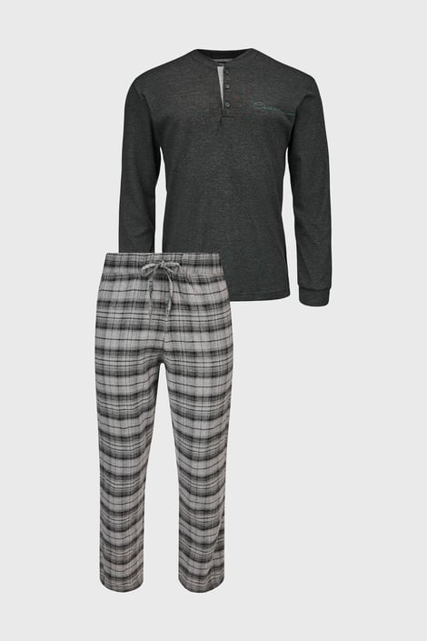 Мъжка памучна пижама Kristopher дълга