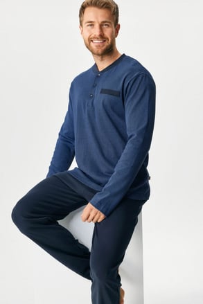 Βαμβακερή πιτζάμα Damien μακριά