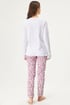 Dolga bombažna pižama Madeleine EP5218_pyz_03 - bela-roza