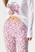 Dolga bombažna pižama Madeleine EP5218_pyz_05 - bela-roza