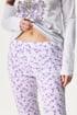 Dolga bombažna pižama Madeleine EP5218_pyz_09 - siva-vijoličasta