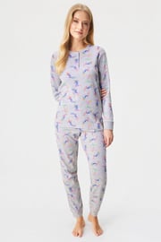 Pijama de bumbac Winter Mood lungă