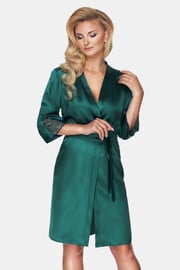 Damen-Satinmorgenrock Emerald