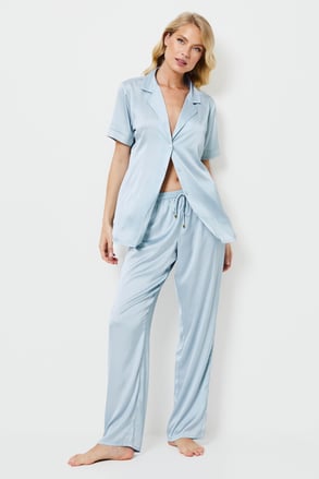 Essy Aruelle szatén pizsama, hosszú