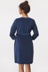 Kratka žametna jutranja halja Dolores FR354_zup_06 - temno-modra