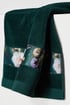 Тъмнозелена кърпа за ръце Essenza Home Fleur FleurDarkgrRuc_ES_05