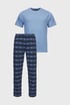 Bavlněné pyžamo MEN-A Holiday dlouhé GB001LM_pyz_01 - modrá